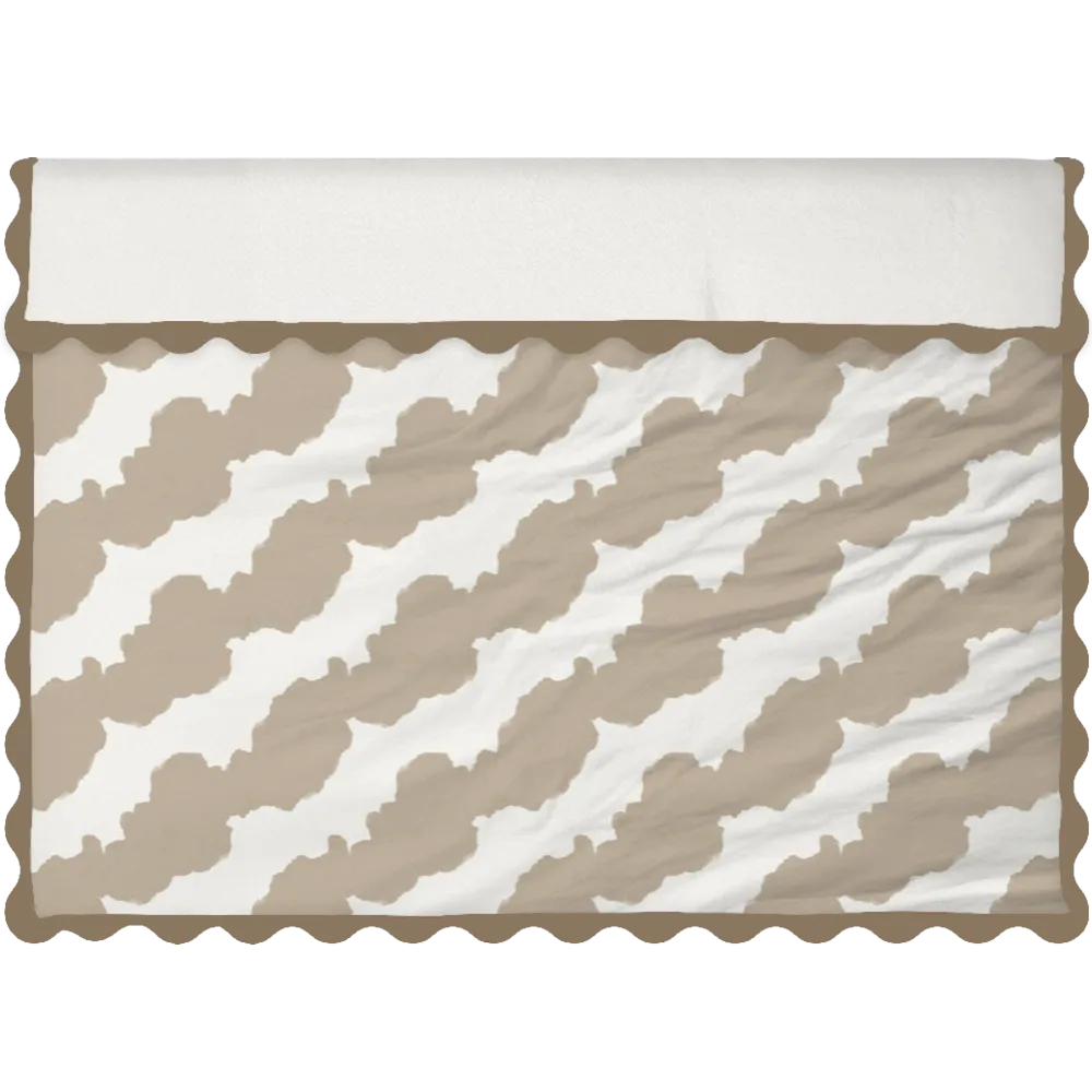 Form &amp; Field™ Scalloped Duvet Cover Set – Clouds (Universal Khaki)