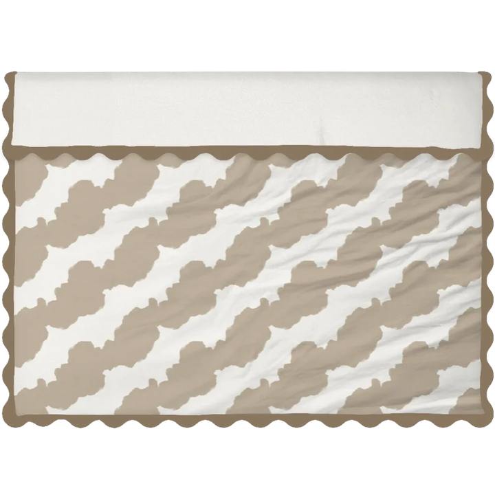 Form &amp; Field™ Scalloped Duvet Cover Set – Clouds (Universal Khaki)