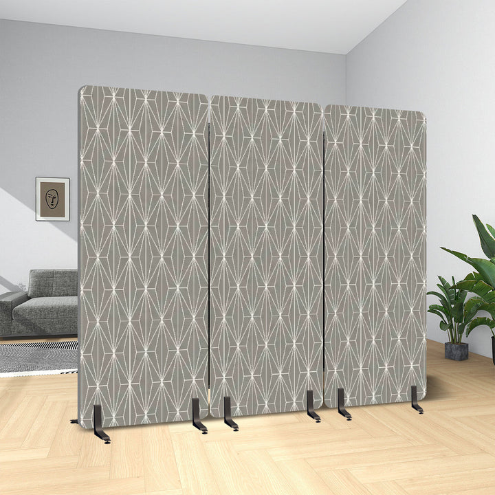 3 Panel Sound-Absorbing Room Divider / Deco Diamonds