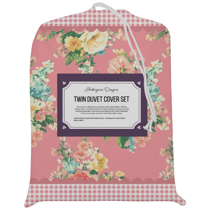 Vintage Cottage Collection Scalloped Duvet Cover Set - Florence (Peony)