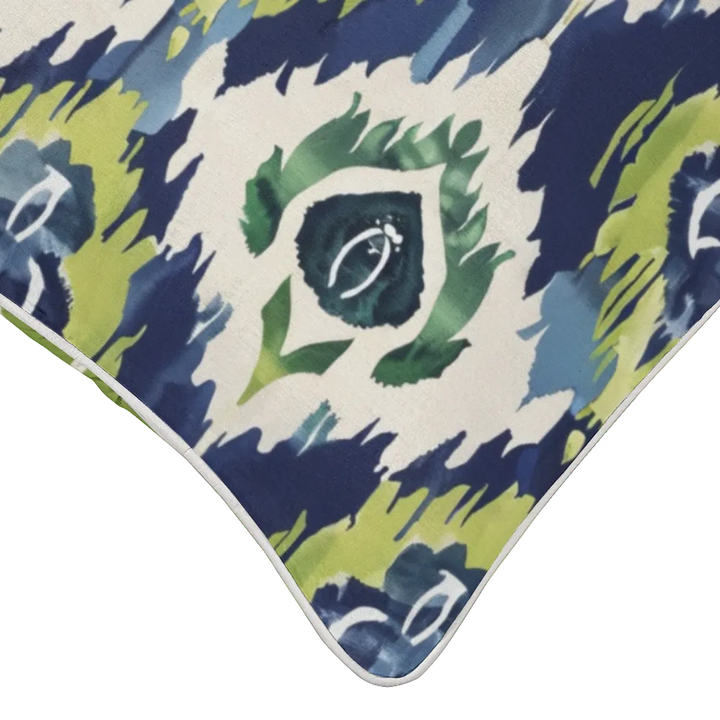 Ikat Fusion Pillow Trio – Peridot Blues