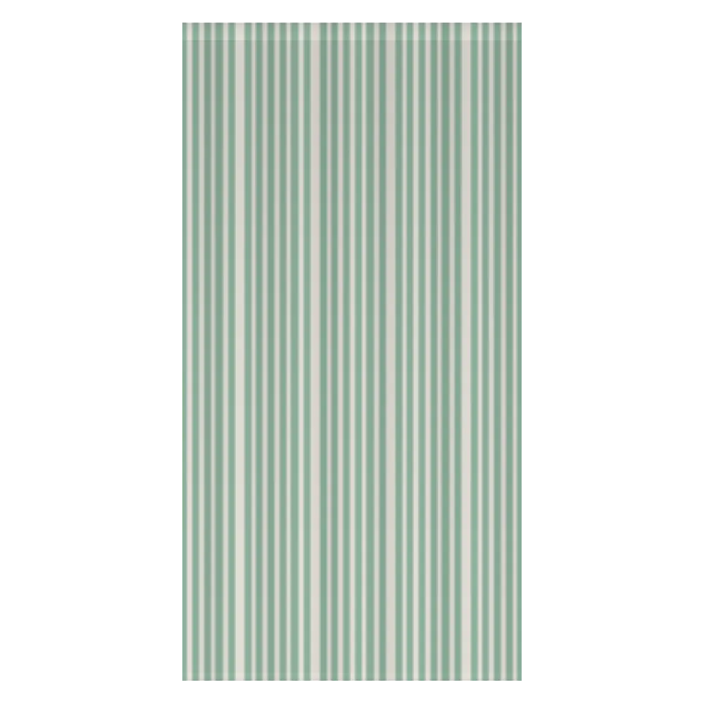 Window Curtain Set - Cotton Blend (2 Panels) | French Stripe - Spearmint