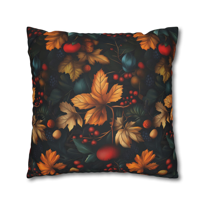 Microsuede Square Pillow Cover / Moody Autumn - Berries Melange