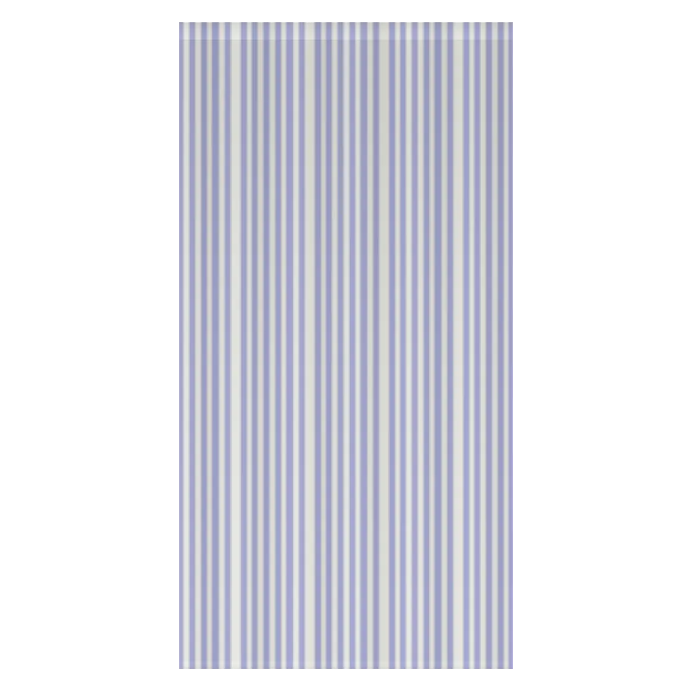 Window Curtain Set - Cotton Blend (2 Panels) | French Stripe - Periwinkle