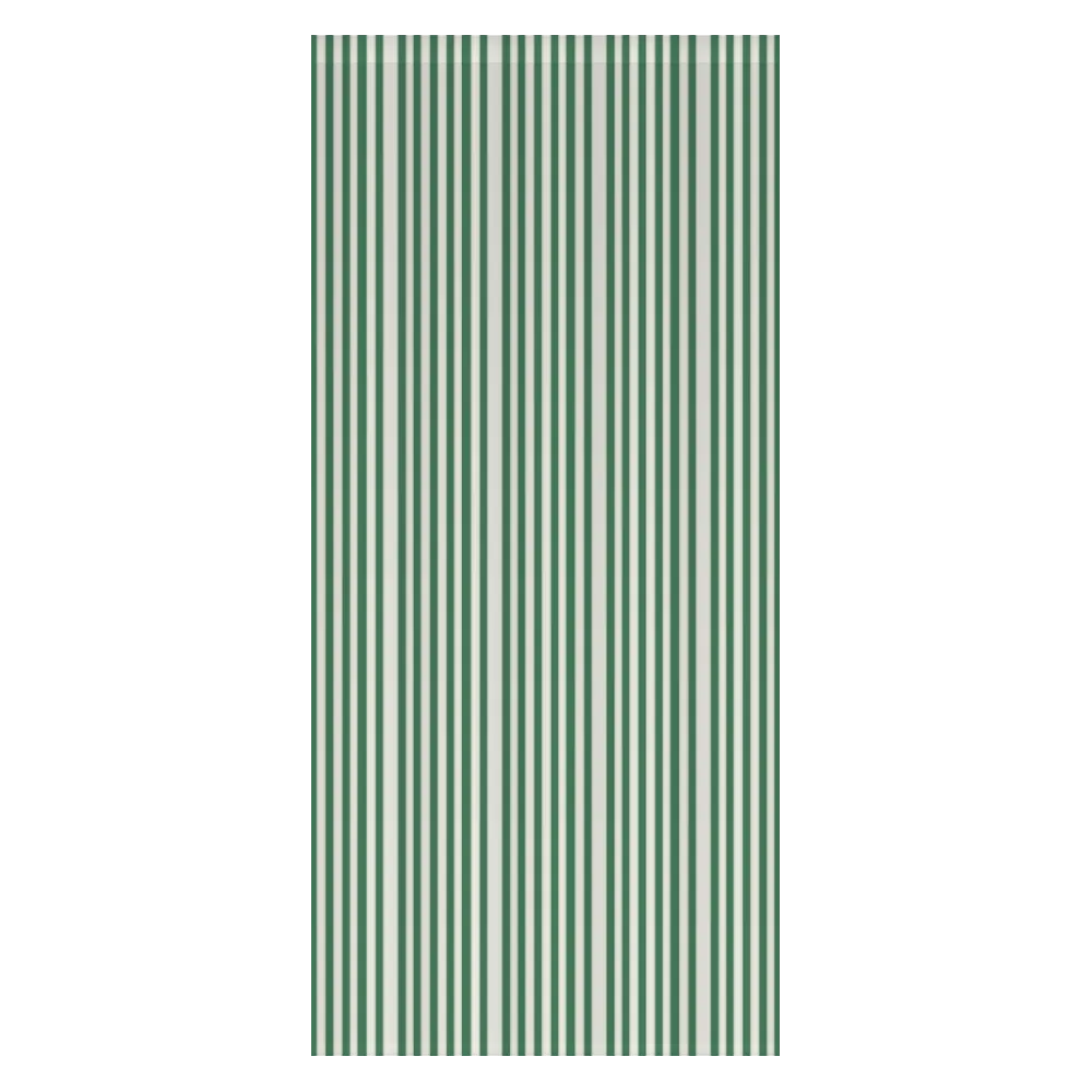Window Curtain Set - Cotton Blend (2 Panels) | French Stripe - Green