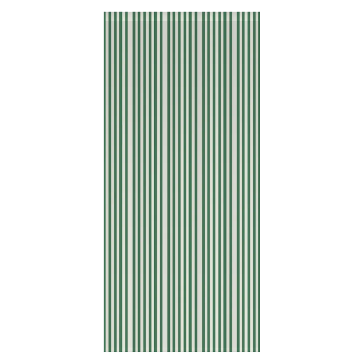 Window Curtain Set - Cotton Blend (2 Panels) | French Stripe - Green