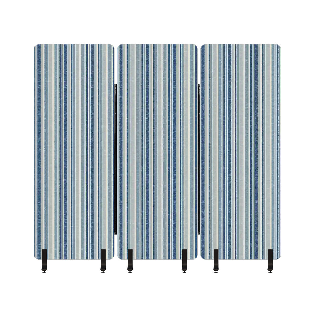 3 Panel Sound-Absorbing Room Divider / Sketchy Stripes