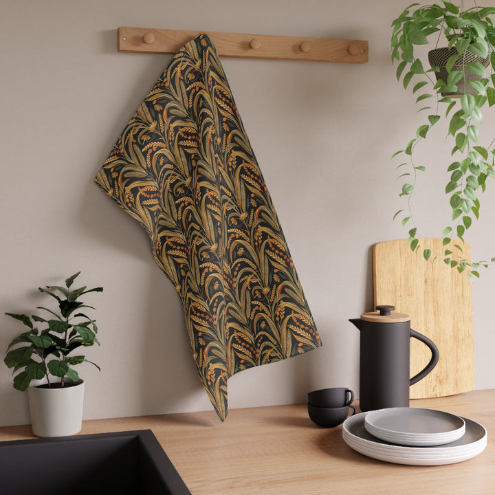 Cotton Twill Tea Towel / William Morris Inspired Collection - Autumn Wheat