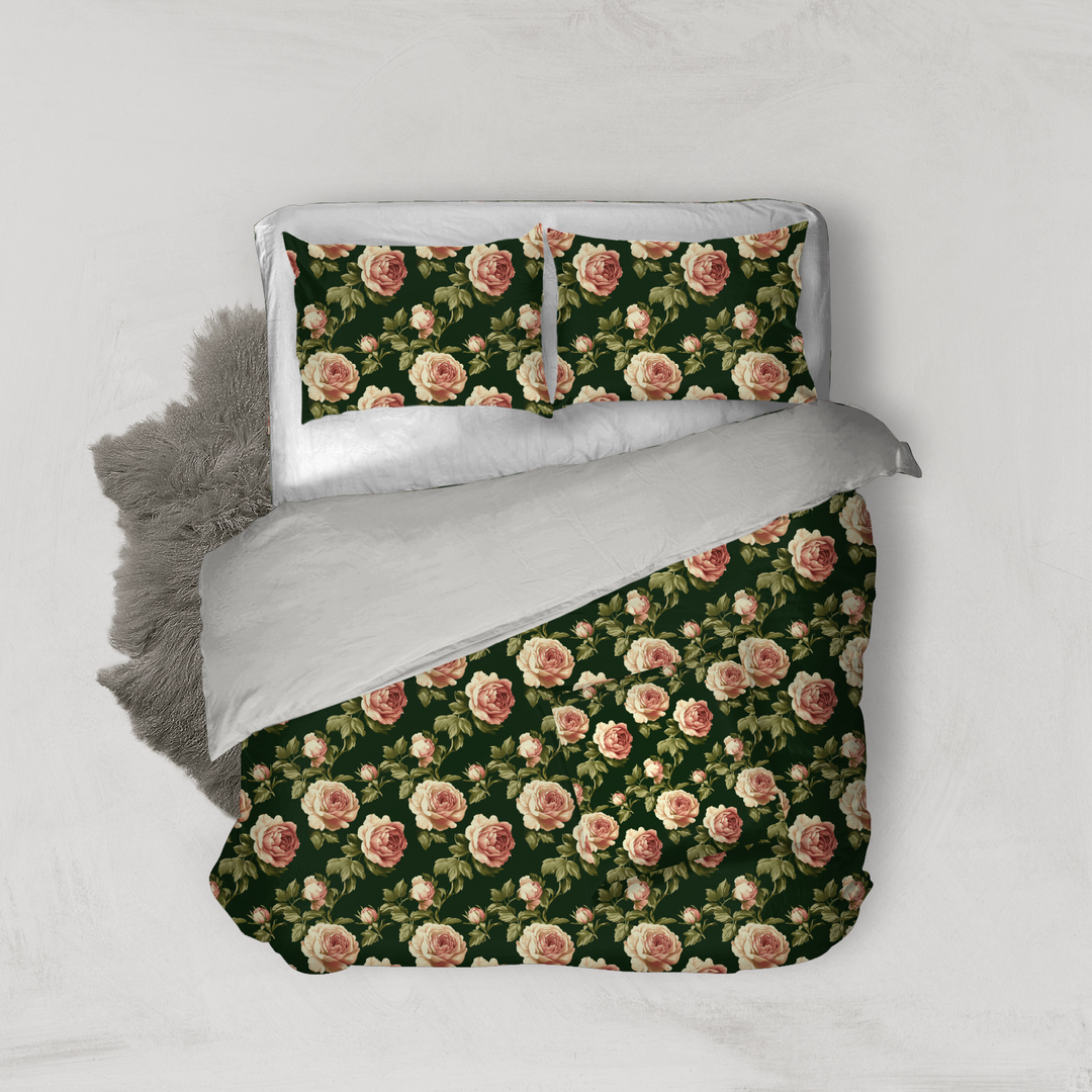 5 Piece Cotton Duvet Cover Set | Susanna | Vintage Cottage Collection