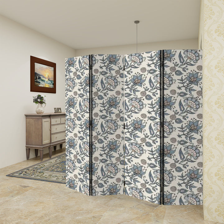 4 Panel Room Divider Folding Screen / Chintz