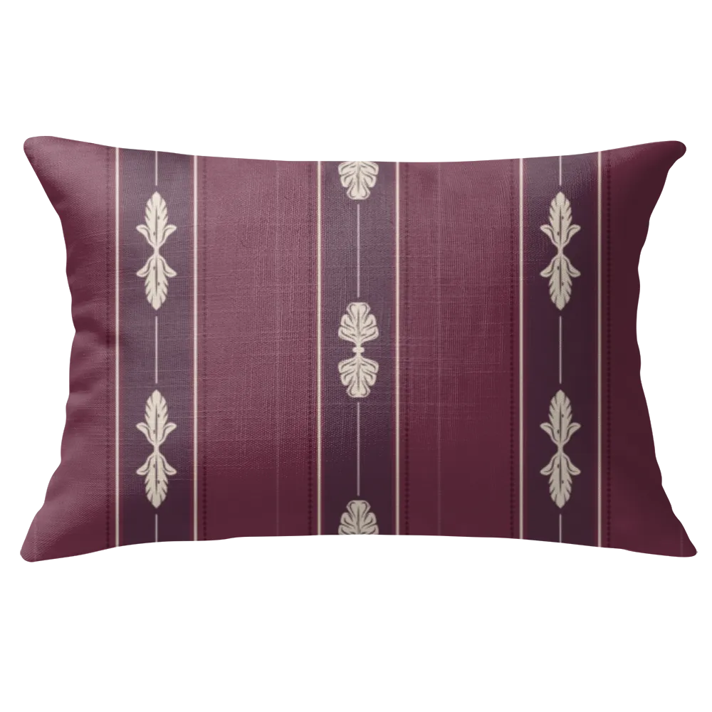 Harvest Garden Pillow Trio - Stamped Scatter (Aubergine)