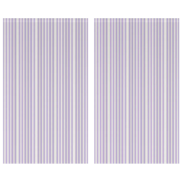Window Curtain Set - Cotton Blend (2 Panels) | French Stripe - Heliotrope
