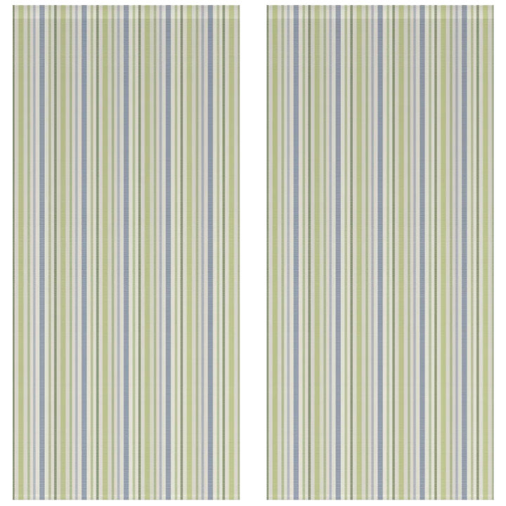 Ikat Fusion Curtain Panel Set – Kelp Ribbon