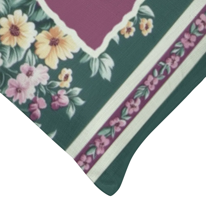 Meredith Floral Lumbar Pillow – Personalized Panel | Vintage Cottage Collection