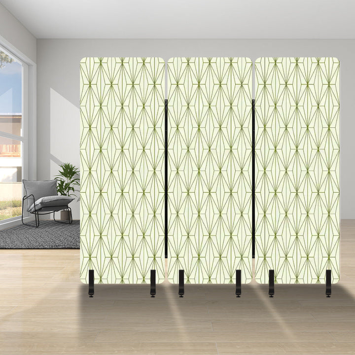 3 Panel Sound-Absorbing Room Divider / Deco Diamonds