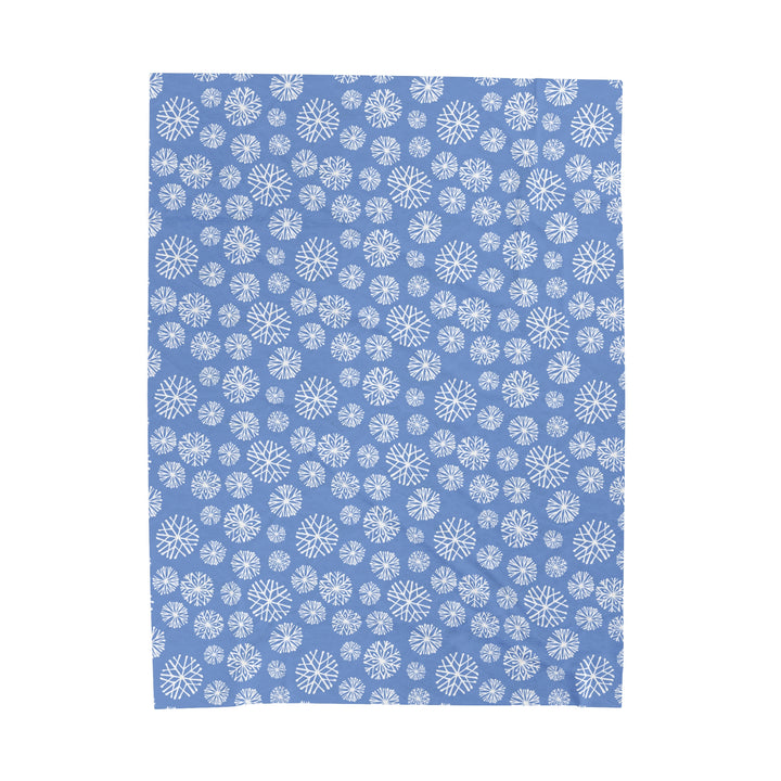 Velveteen Plush Blanket / Winter Snowflakes