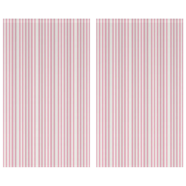 Window Curtain Set - Cotton Blend (2 Panels) | French Stripe - Babydoll