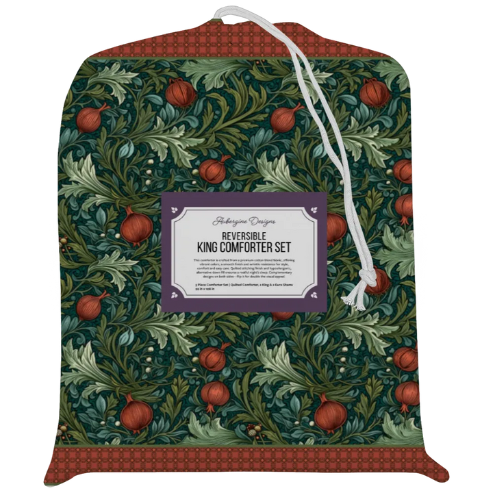 Midnight Garden™ Reversible Comforter Set - Pomegranate Grove