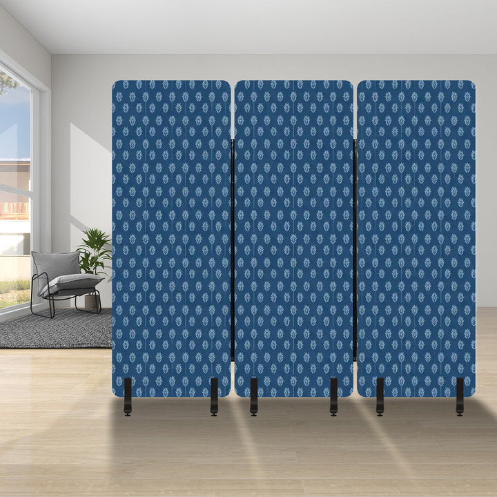 3 Panel Sound-Absorbing Room Divider / Fronds