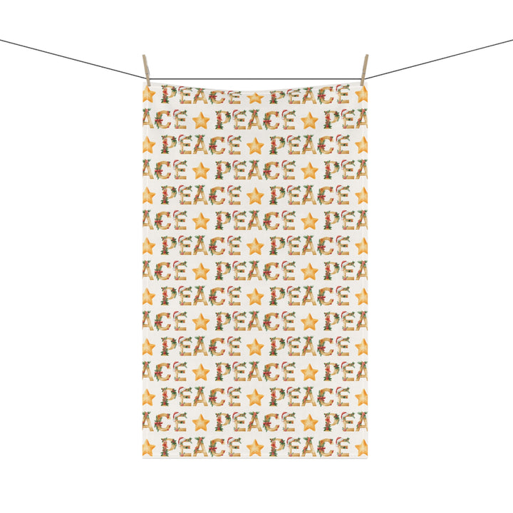 Cotton Twill Tea Towel / Festive Text Collection / Merry Christmas, Peace, Love, Joy