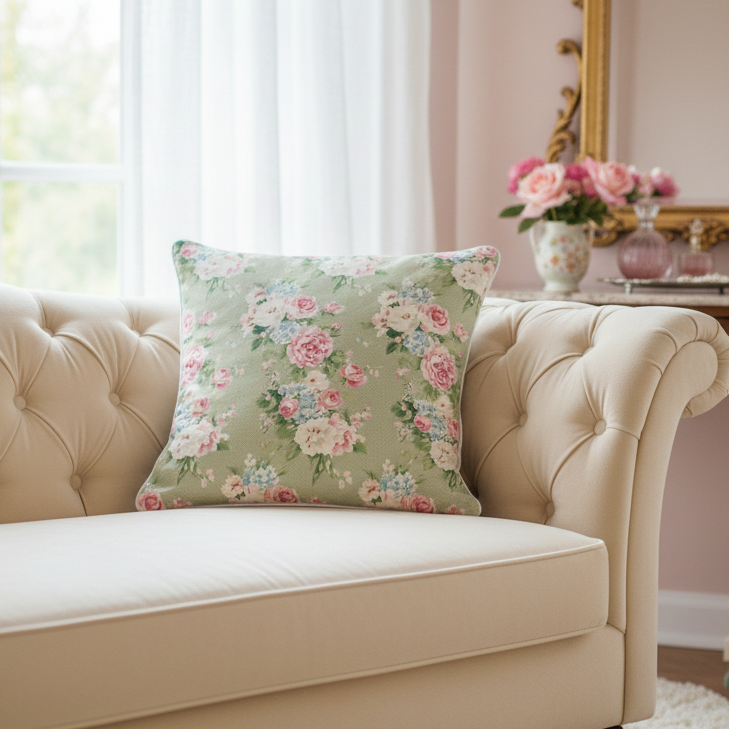 Emma – Reversible Throw Pillow | Vintage Cottage Collection
