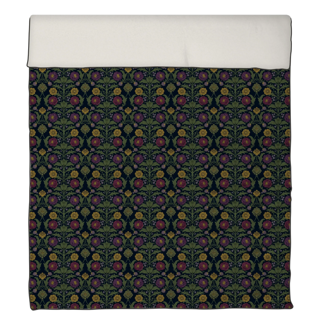 Sunlit Garden™ Piped Edge Duvet Cover Set - Library Jewels