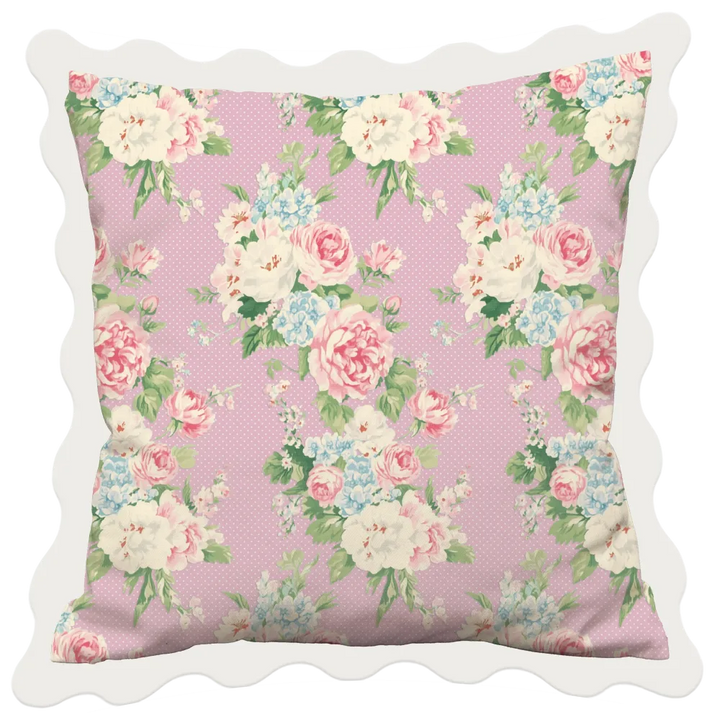 Vintage Cottage Collection Scalloped Duvet Cover Set - Emma (Lilac)