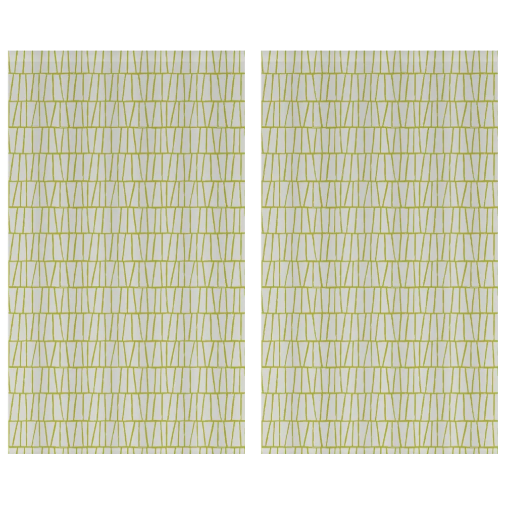 Ikat Fusion Curtain Panel Set – Lily Pad