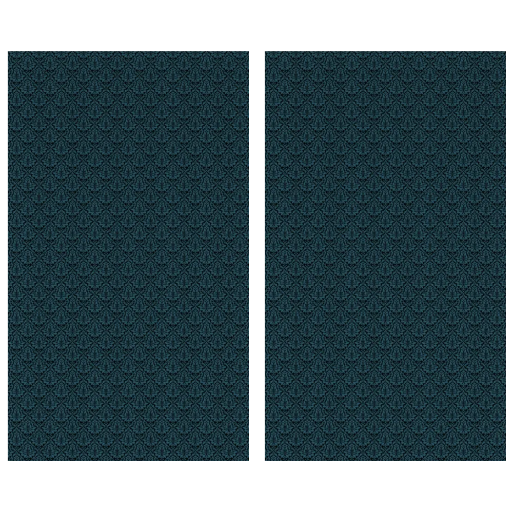 Midnight Garden™ Cotton Blend Curtain Panel Set (2 Panels) – Damask