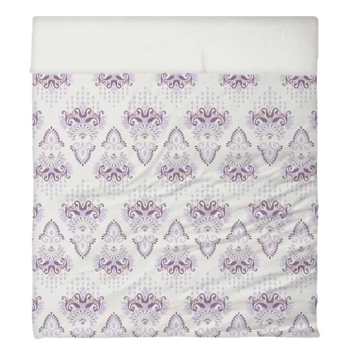 Reds &amp; Purples Anthology Duvet Cover Set – Ikat Damask (Rhapsody Lilac)