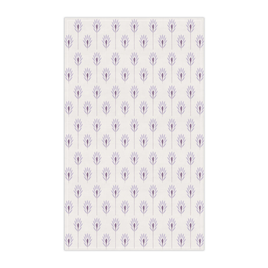 Cotton Twill Tea Towel / Fronds - Color + White