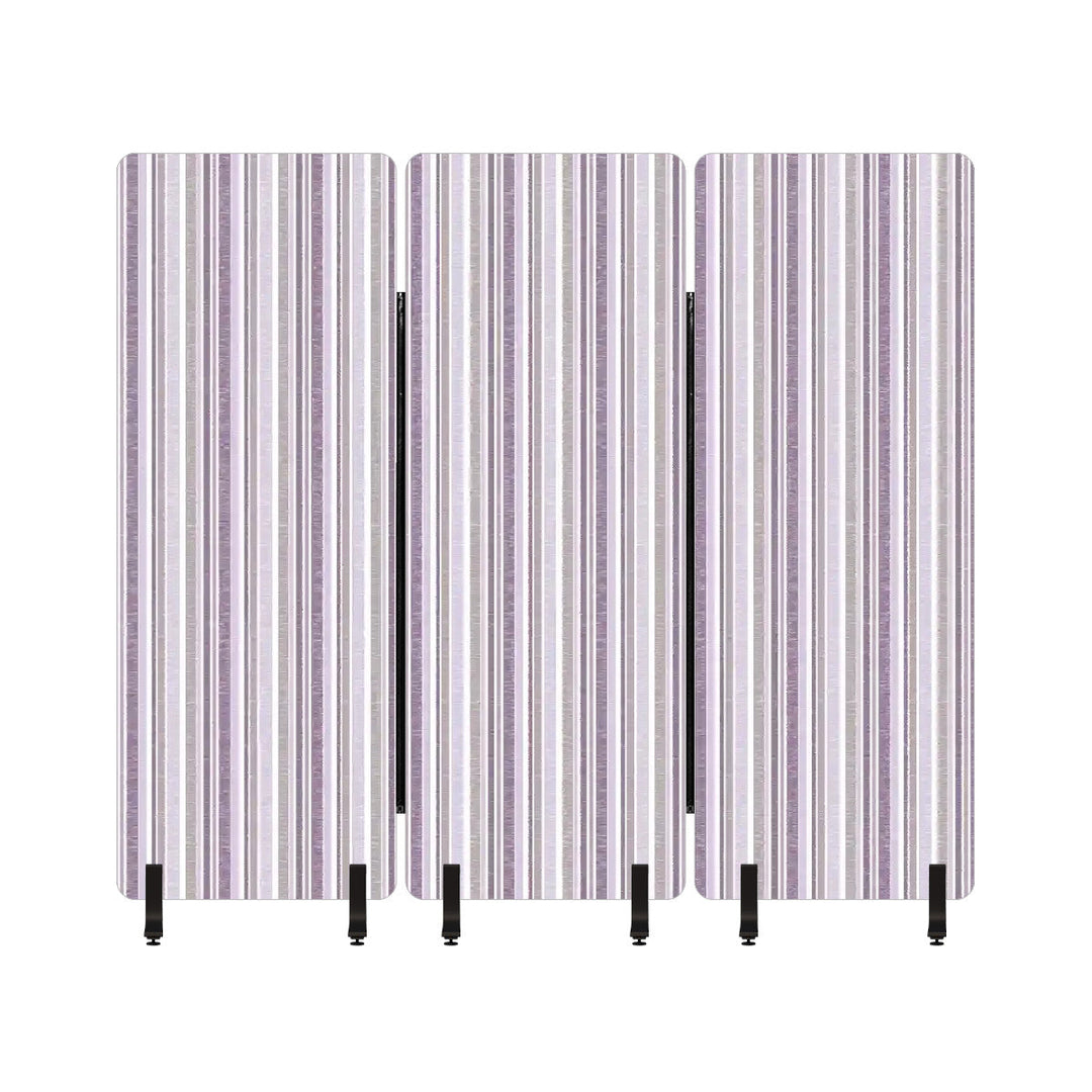 3 Panel Sound-Absorbing Room Divider / Sketchy Stripes