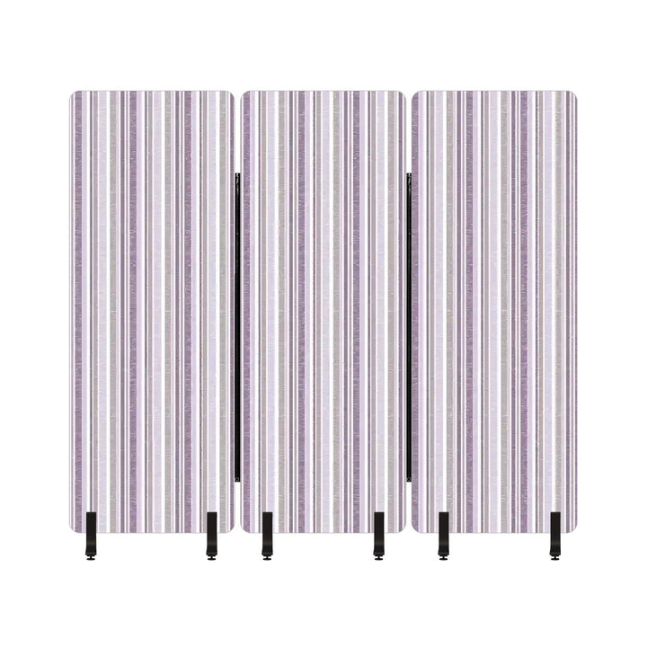 3 Panel Sound-Absorbing Room Divider / Sketchy Stripes