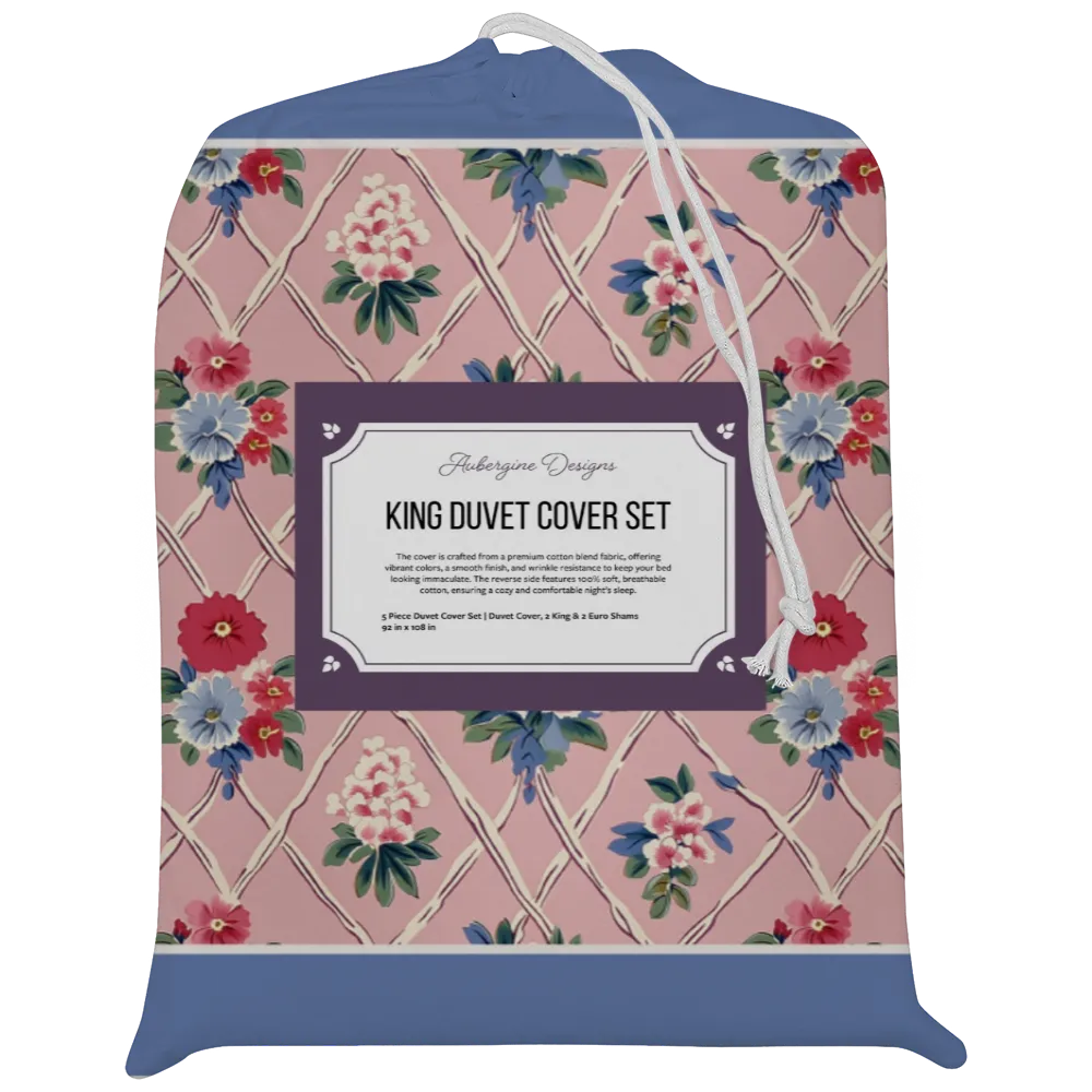 Vintage Cottage Collection Piped Edge Duvet Cover Set - Mildred