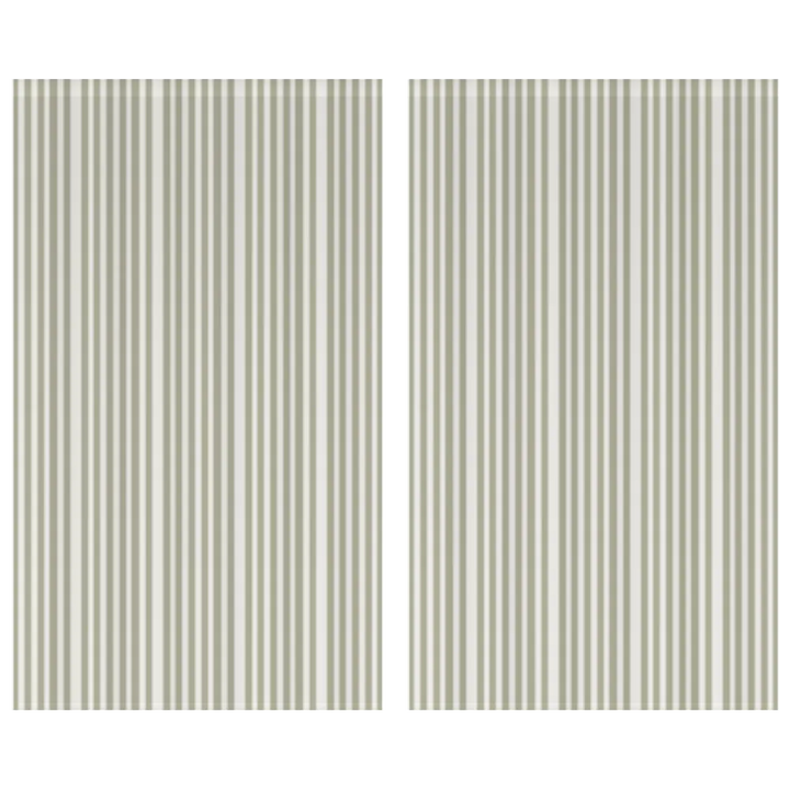 Window Curtain Set - Cotton Blend (2 Panels) | French Stripe - Laurel