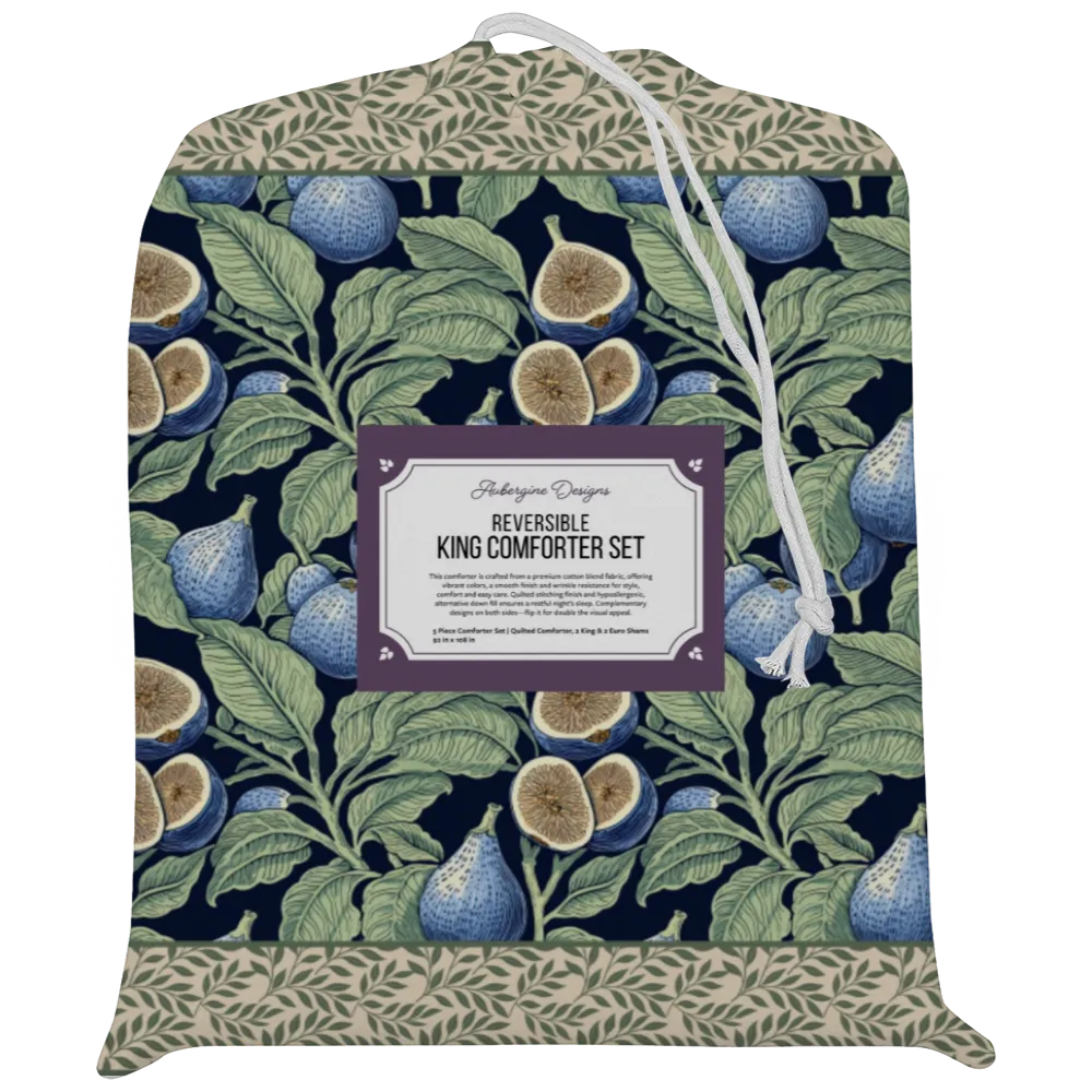 Verdant Fig™ Reversible Comforter Set - Fig &amp; Ink