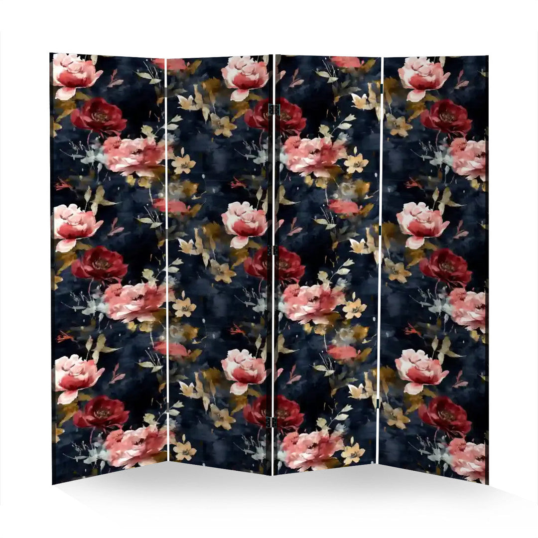 4 Panel Room Divider Folding Screen / Emma Rose