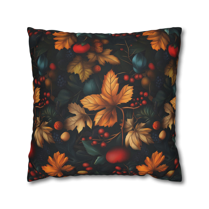 Microsuede Square Pillow Cover / Moody Autumn - Berries Melange