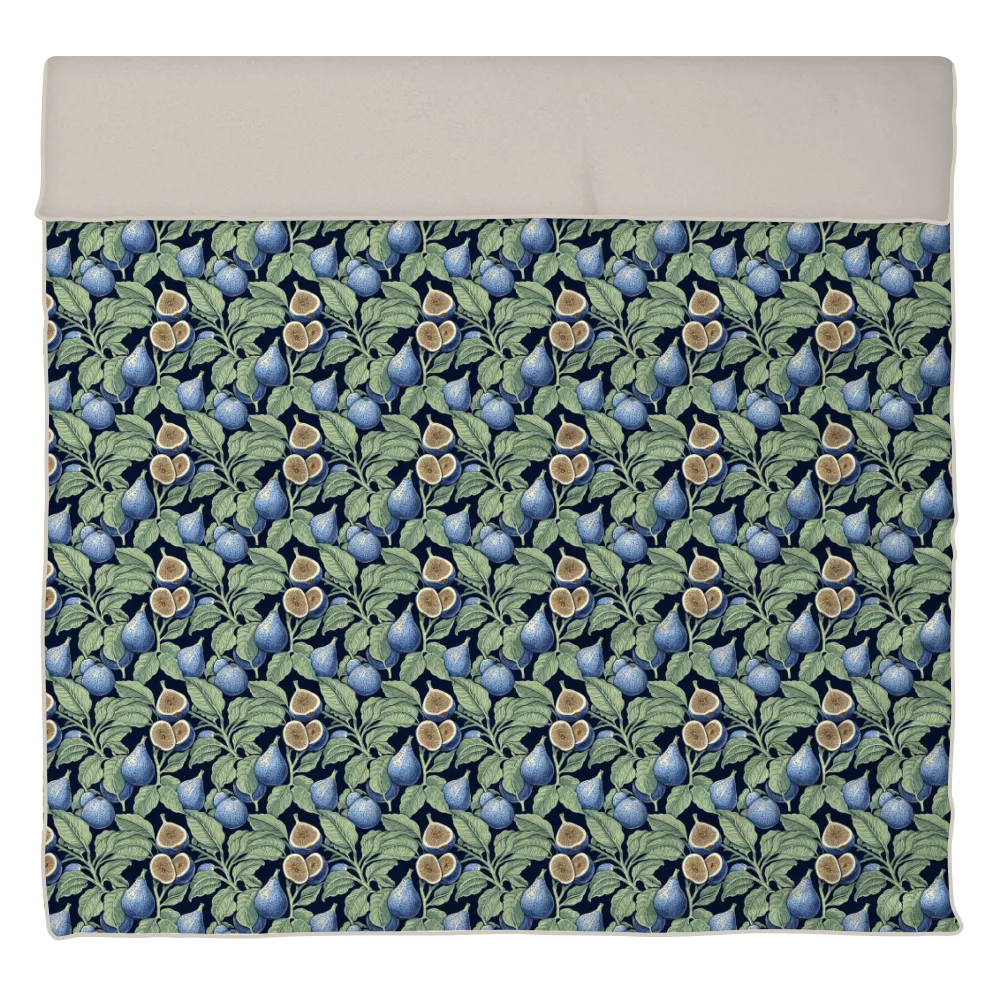 Verdant Fig™ Piped Edge Duvet Cover Set - Fig &amp; Ink