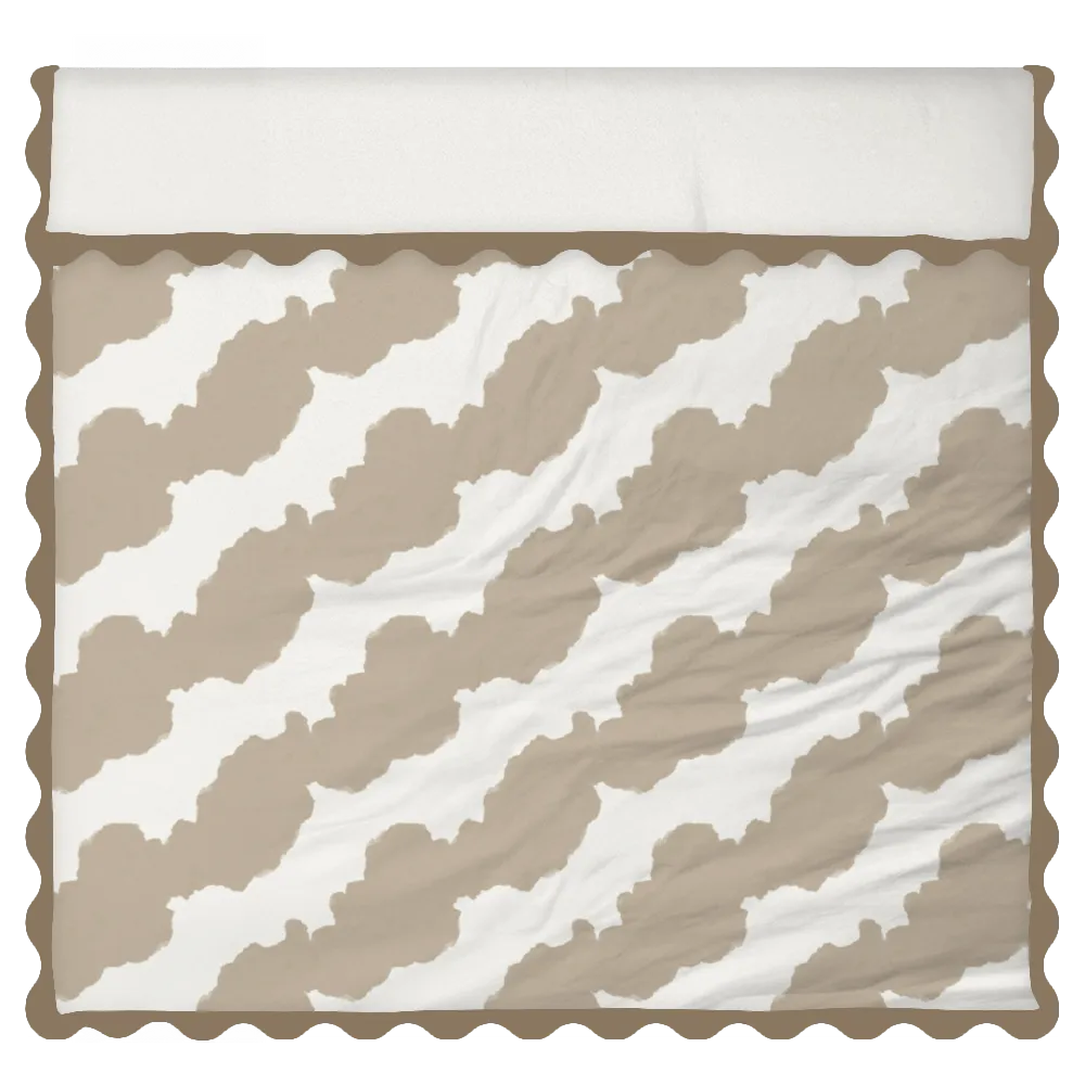 Form &amp; Field™ Scalloped Duvet Cover Set – Clouds (Universal Khaki)