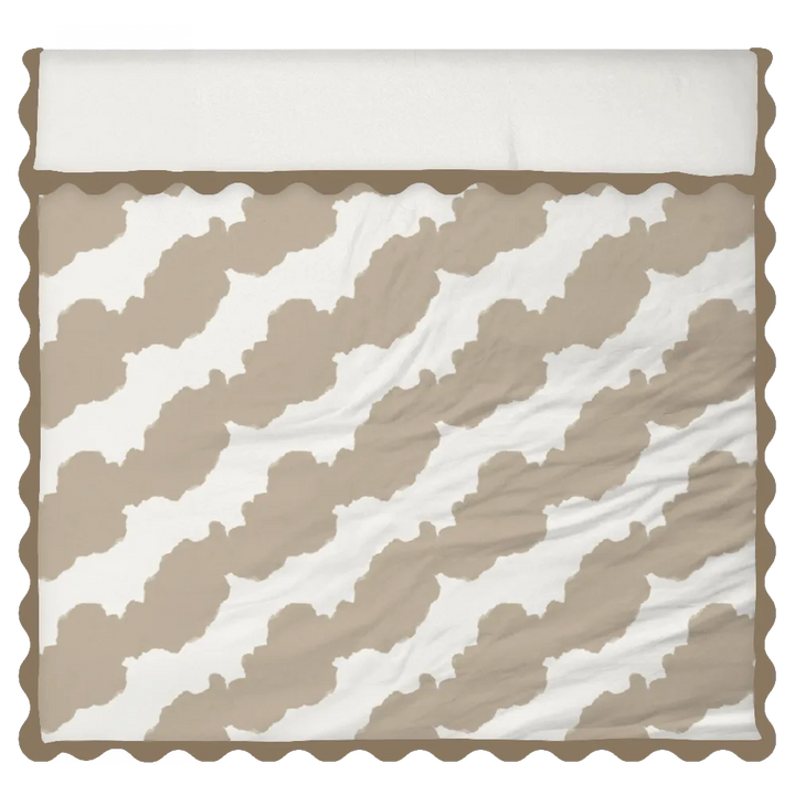 Form &amp; Field™ Scalloped Duvet Cover Set – Clouds (Universal Khaki)