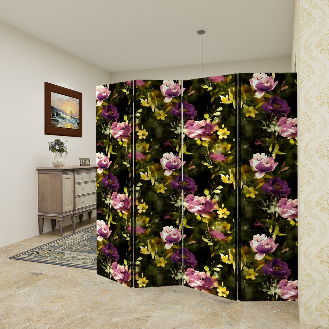 4 Panel Room Divider Folding Screen / Emma Rose