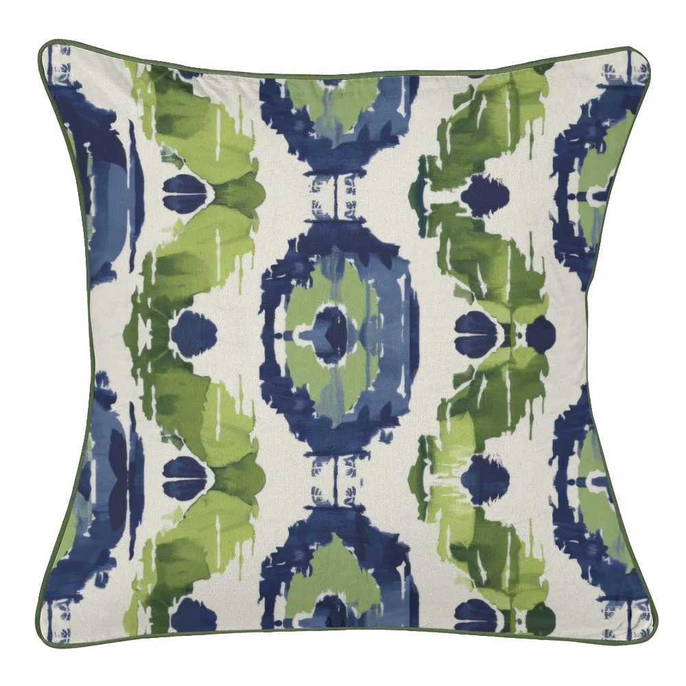 Ikat Fusion Pillow Trio – Kelp Ribbon