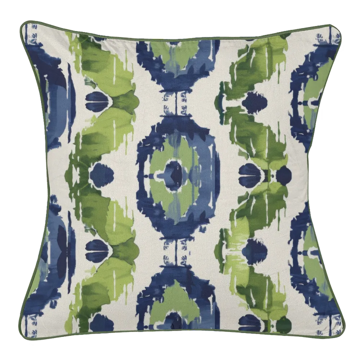 Ikat Fusion Pillow Trio – Kelp Ribbon