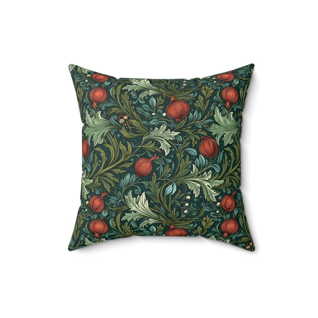 Microsuede Cushion / William Morris Inspired - Pomegranate