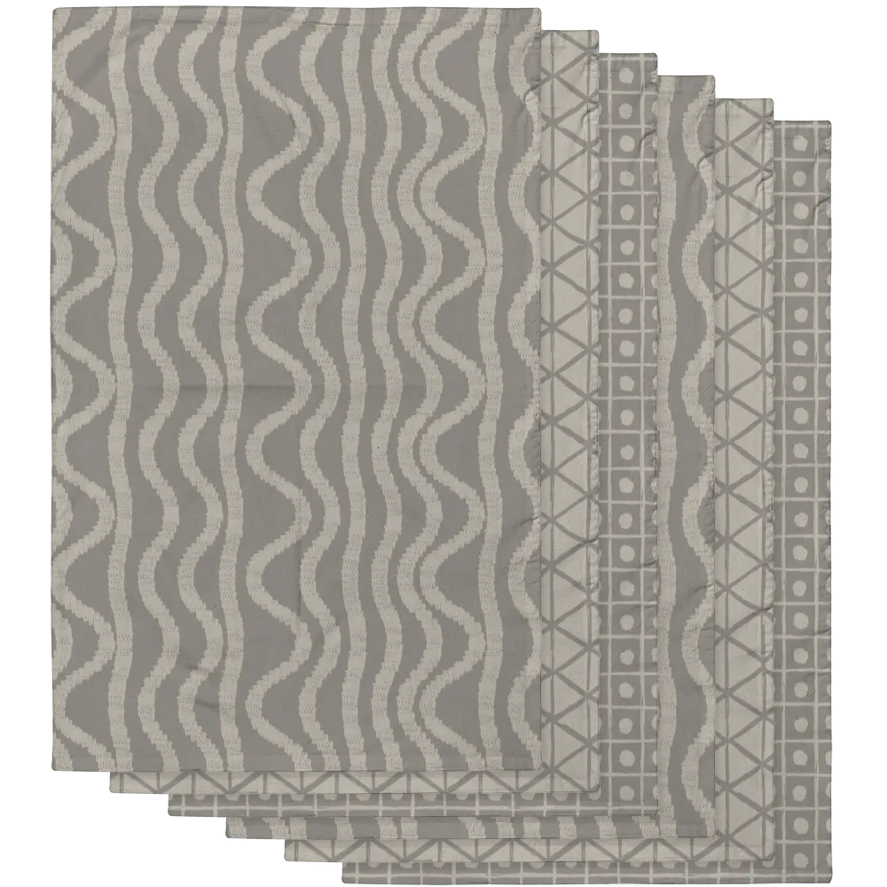 Natural Neutrals Tea Towel Set (6) – Overcast