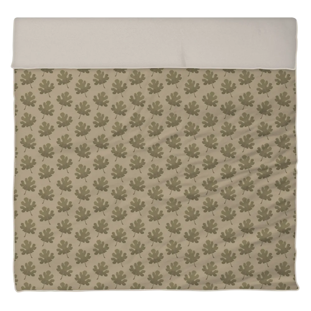 Verdant Fig™ Piped Edge Duvet Cover Set - Stamped Fig