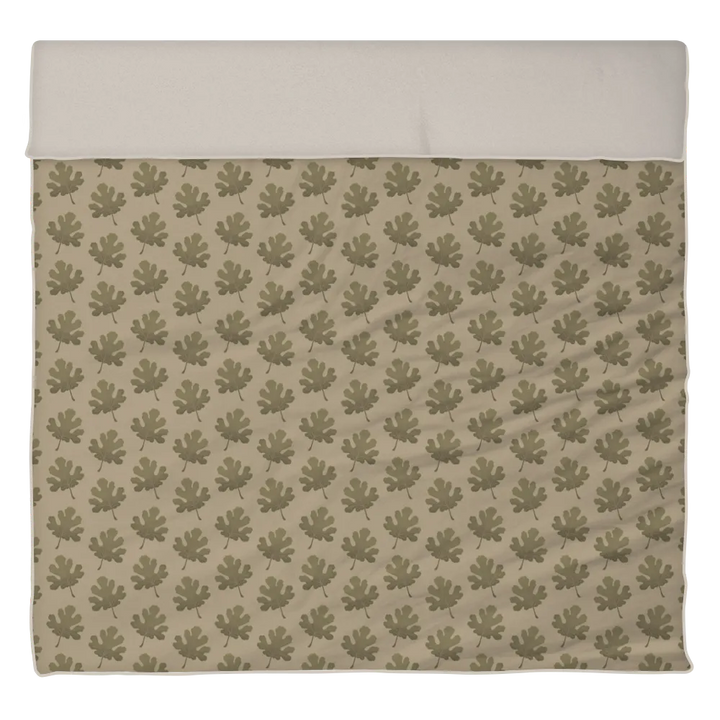 Verdant Fig™ Piped Edge Duvet Cover Set - Stamped Fig