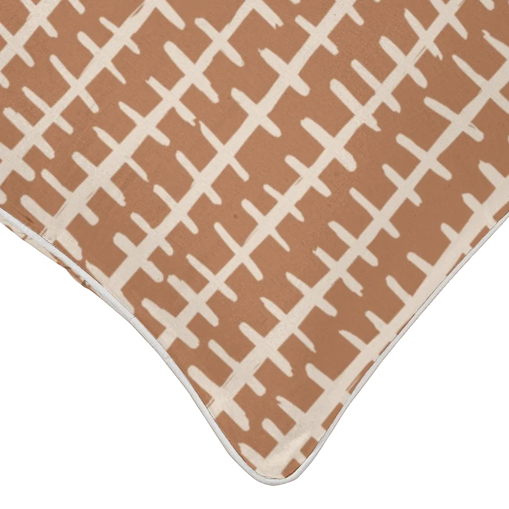 Ikat Fusion Coordinates Pair – Sand &amp; Sea (Rust)