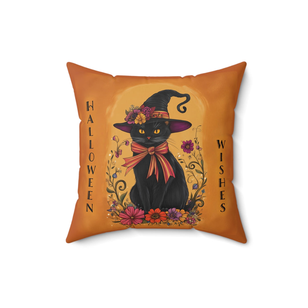 Microsuede Cushion / Halloween Art / Boho Cats